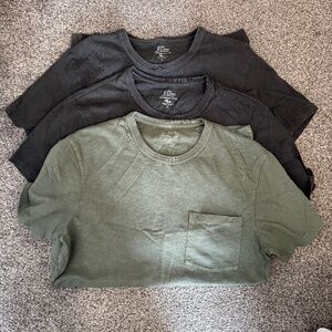 3x Mens J Crew garment dyed cotton t shirts